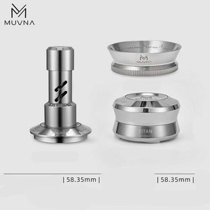 مكبس قهوة Muvna مقاس 58.35mm ستانلس ستيل بضغط ثابت.