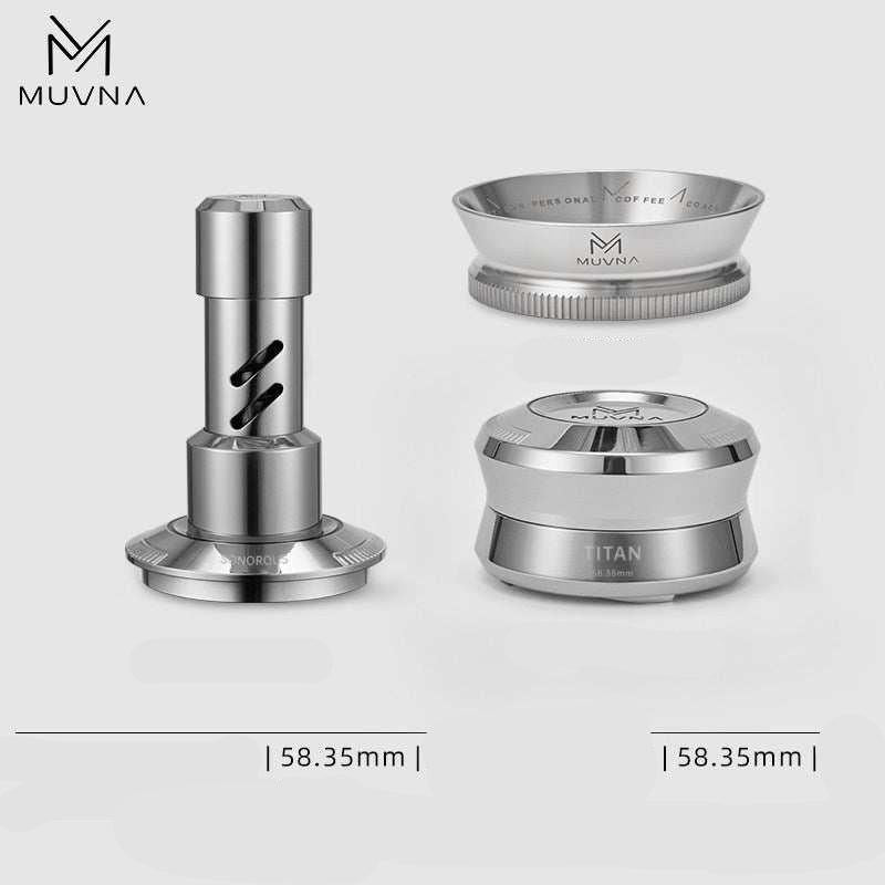 مكبس قهوة Muvna مقاس 58.35mm ستانلس ستيل بضغط ثابت.
