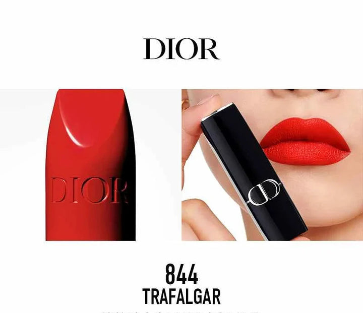 Rouge Dior الكلاسيكية classic red lipstick 844 Trafalgar with elegant Parisian style and rich moisturizing formula