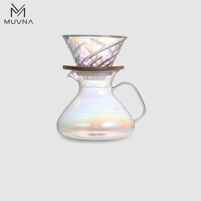 طقم قمع ترشيح زجاجي مع سيرفر Muvna بتصميم عاكس 450ml.