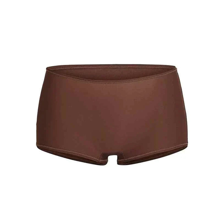 Pāk Lu SKIMS panties women's seamless high stretch brown boy short boxer underwear