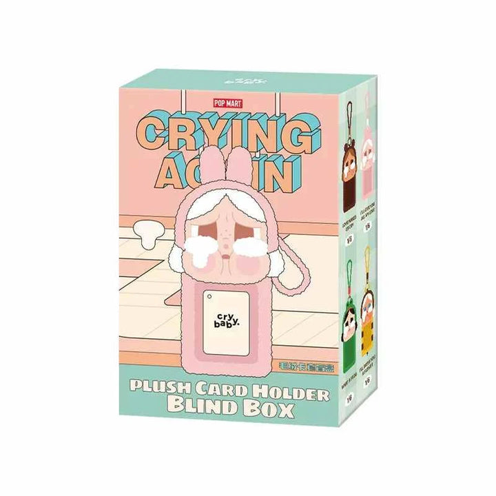غطاء بطاقة/ميدالية شخصية Crybaby من Pop Mart بتصميم لطيف وحبل تعليق، متوفر بعدة ألوان.