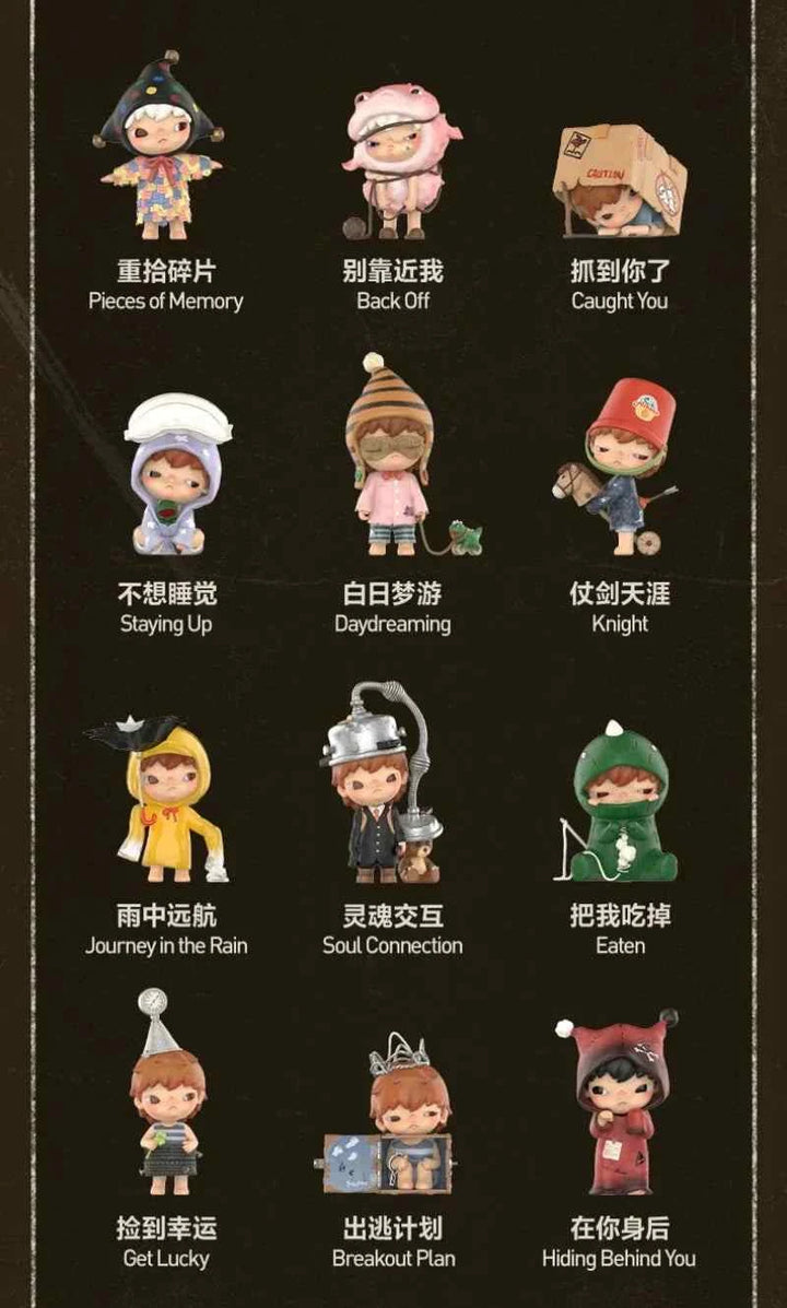 POPMART Hirono Echo Series collectible figures with 12 unique designs and a rare hidden figure.