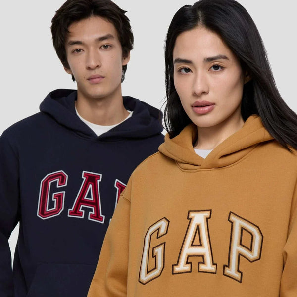 Gap Fall 2025 New Velour Hooded Sweatshirt Ginger Fleece Pullover Top