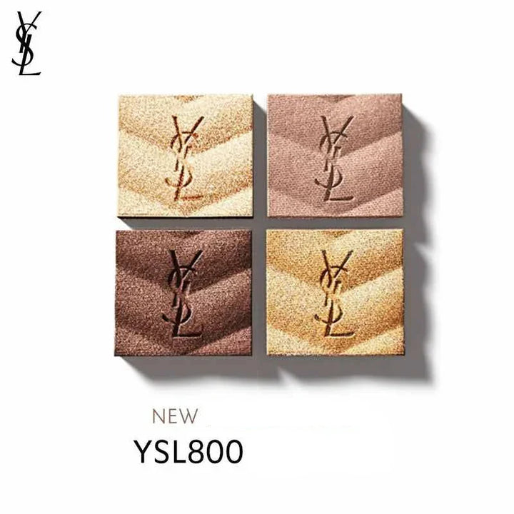 YSL Couture Color Eyeshadow Palette with four shimmering earthy and sunset-inspired shades embossed with YSL logo