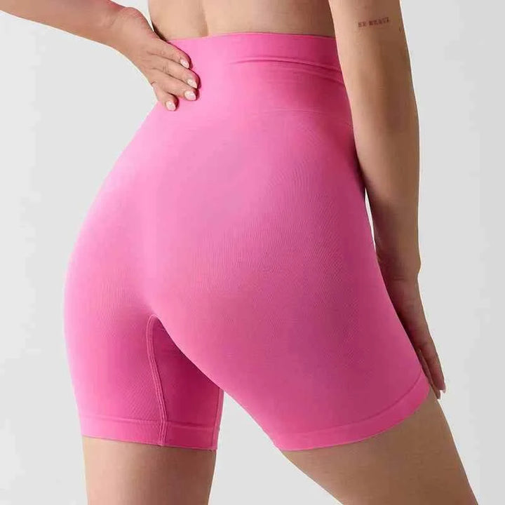 pink high-waist body shaping shorts for smooth silhouette and comfortable daily wear