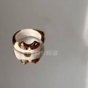 طقم خواتم Cat بتصميم قطط كيوت ورسومات متنوعة.