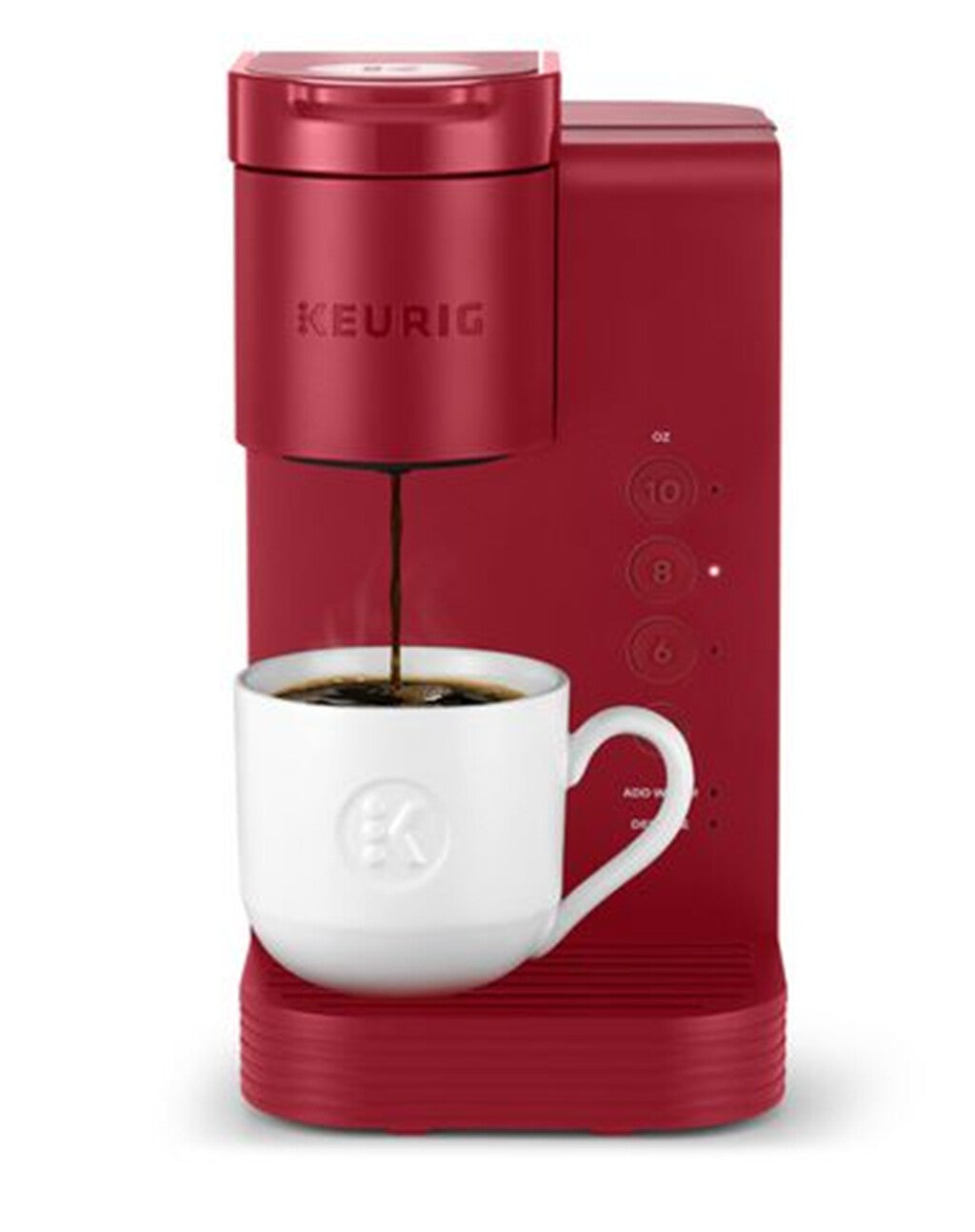 ماكينة قهوة لكوب واحد بشعار Keurig بأزرار جانبية لحجم الكوب
