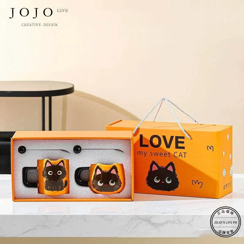 JOJO cat ceramic mug: بجودة عالية كوب سيراميك مميز لعشاق القطة جو جو.
