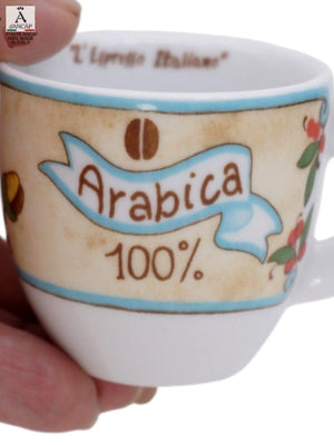 طقم أكواب قهوة Espresso إيطالي من d'AnCap بتصاميم كلاسيكية.