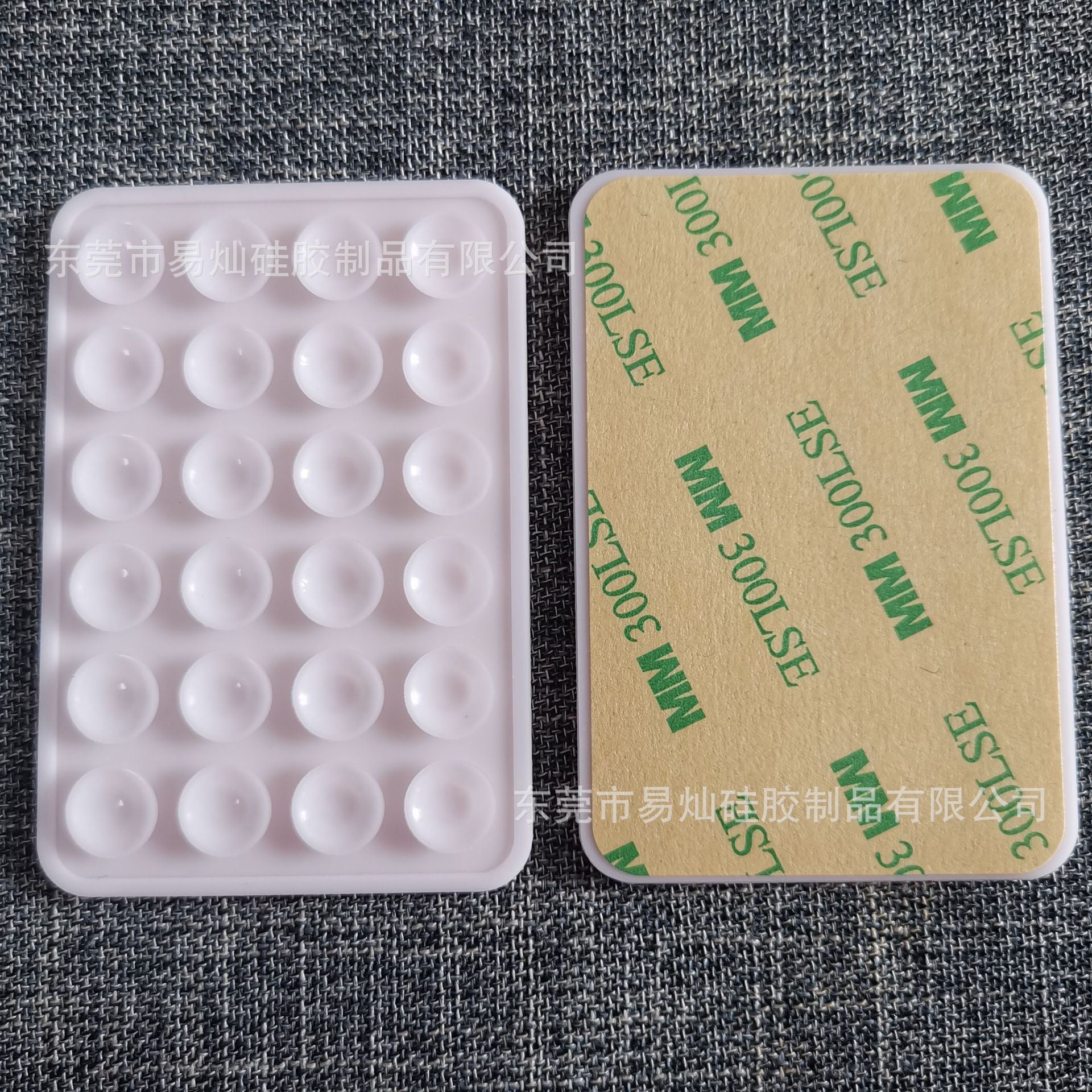 24pcs silicone suction cups black simple suction cups sticker non-slip phone case portable removable mobile phone holder square.