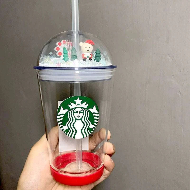Starbucks Cup Korea bear glass  cup.