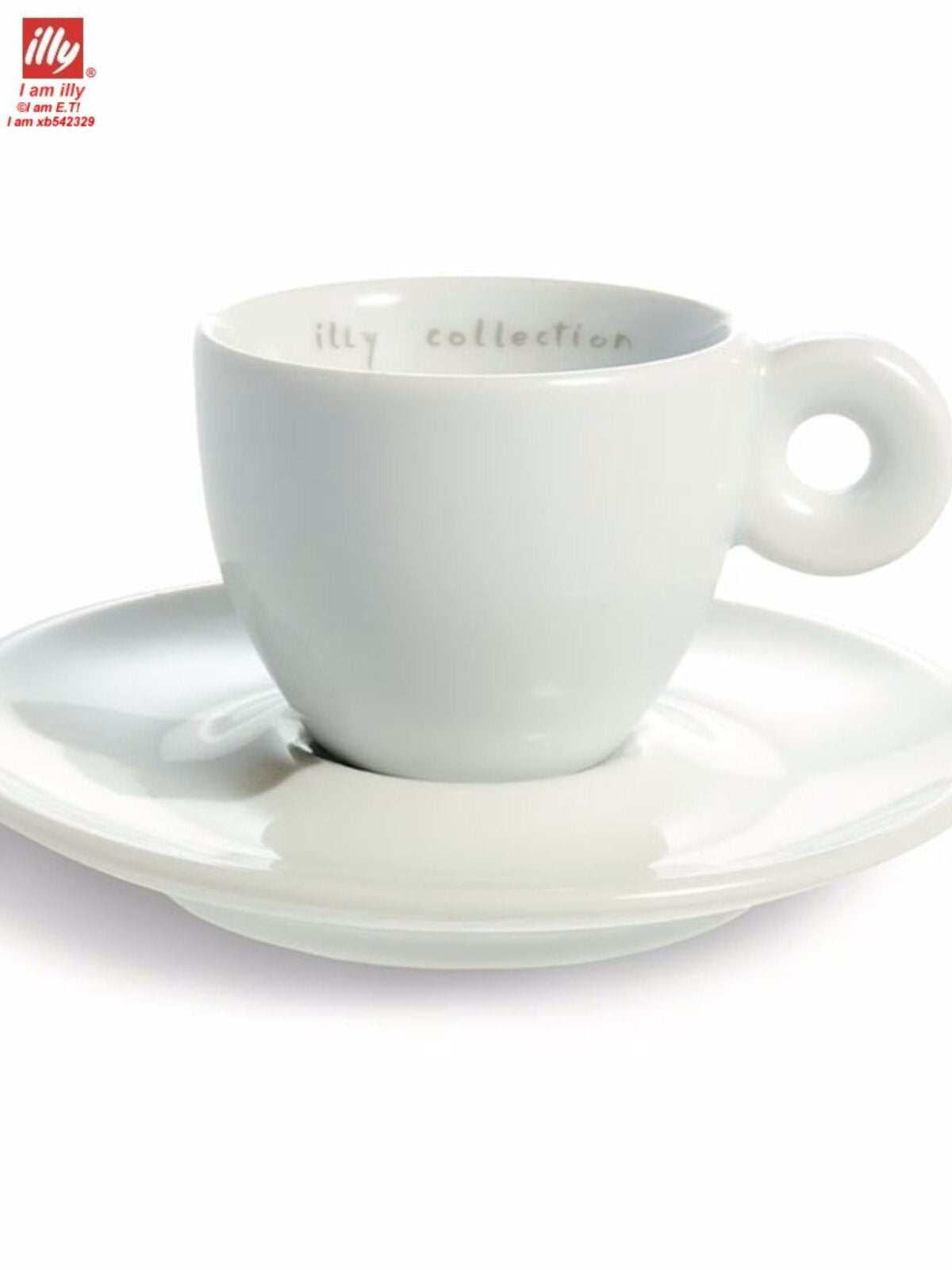 طقم أكواب Espresso من illy بتصميم Art Collection أبيض.