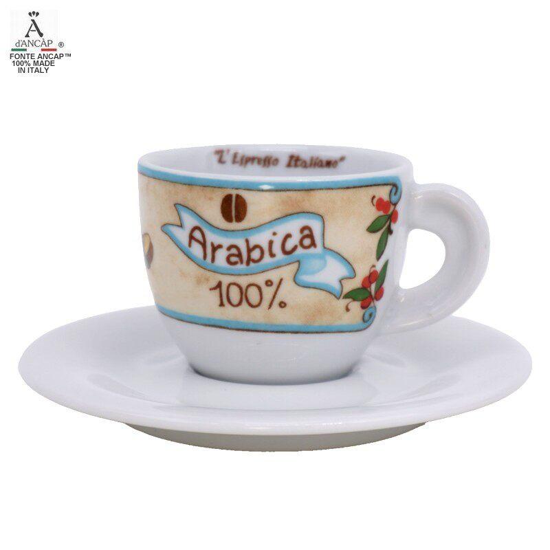 طقم أكواب قهوة Espresso إيطالي من d'AnCap بتصاميم كلاسيكية.