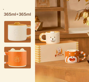 مجموعة Starbucks Fall Collection بتصاميم الدب والألوان الخريفية.