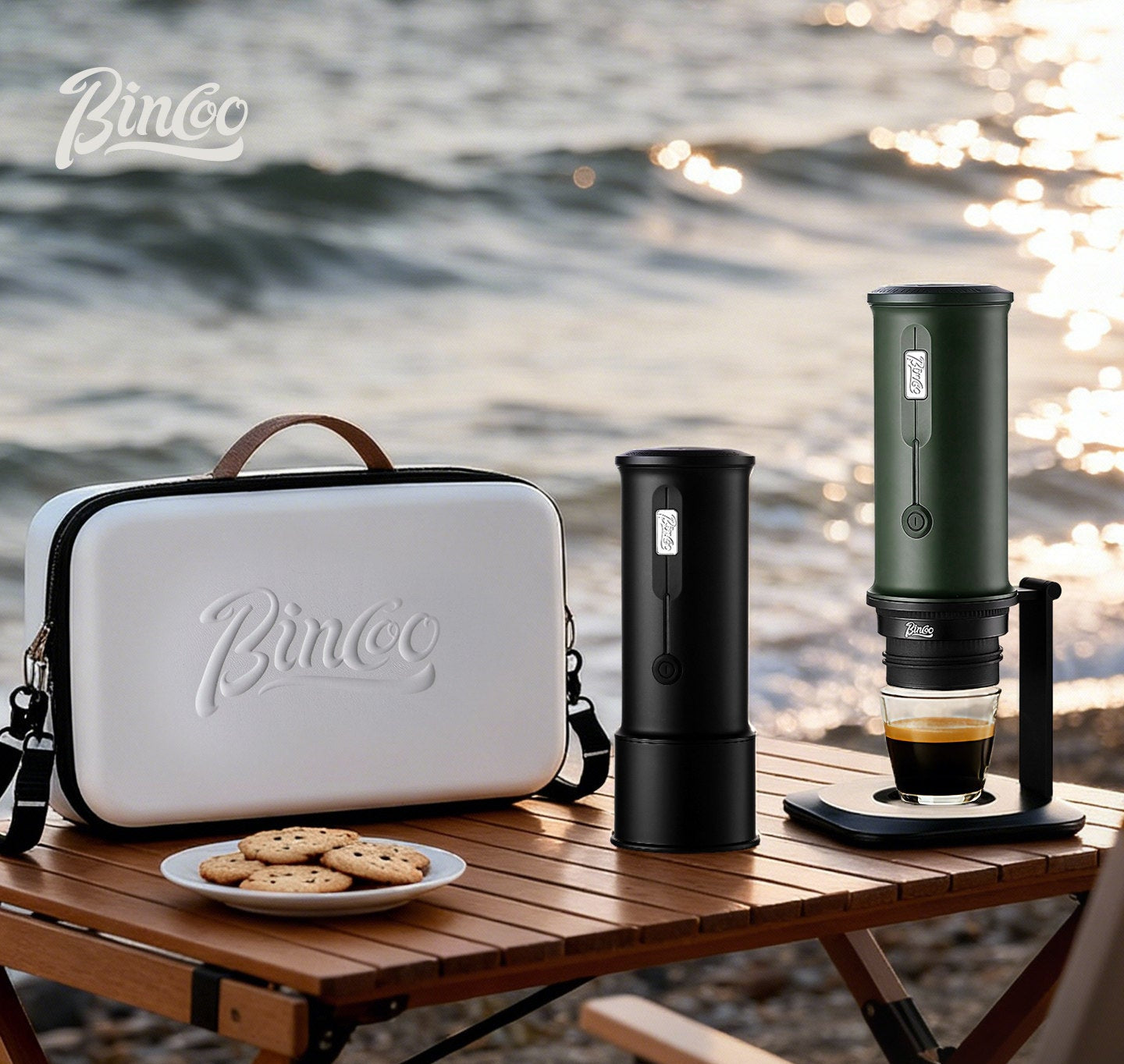 Binco H2Pro Portable Coffee Machine with 20bar Pressure and Storage Bag