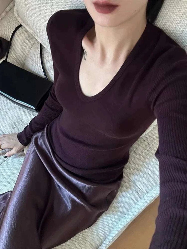 MosesQueen V-neck Long بلوزة