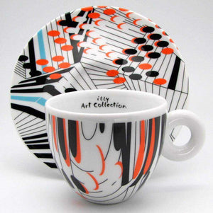 طقم أكواب Espresso من illy Art Collection بتصاميم فنية.
