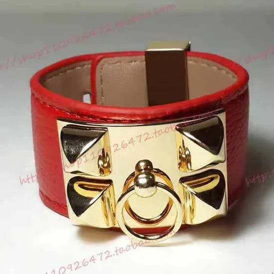 سوار نسائي معدني عريض بتصميم punk rivet وقطع ذهبية بارزة بأسلوب European and American INS style