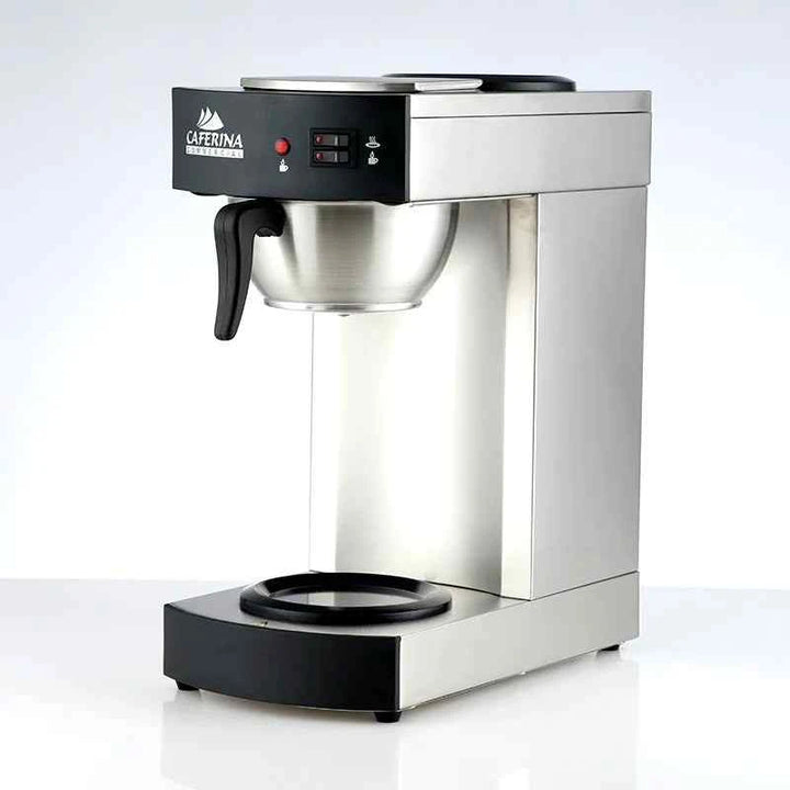 ماكينة قهوة أوتوماتيكية CAFERINA RH330 لصنع القهوة الأمريكية والمشروبات التجارية بتصميم معدني أنيق