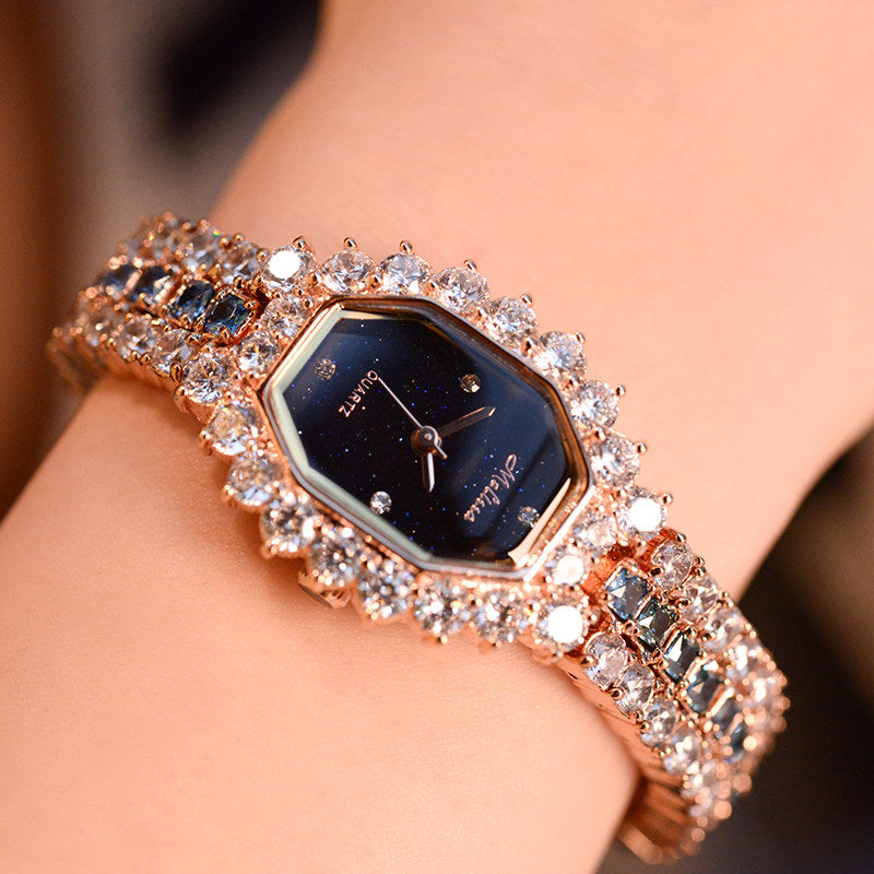High-end luxury Marisa melissa watch fashion ladies rhinestone watch waterproof ladies watch quartz watch.