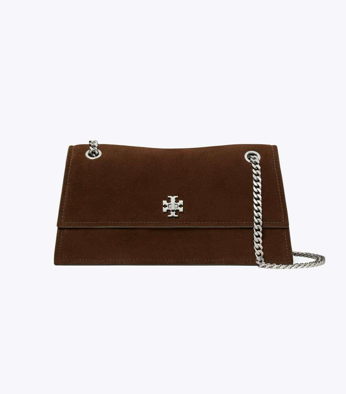 TORY BURCH Kira حقيبة كتف كيرا تورنلوك من جلد الغزال شمواه.