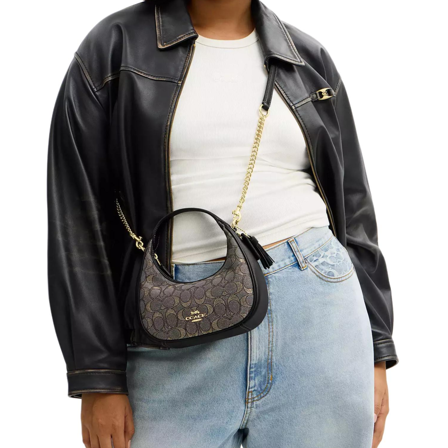 COACH CARMEN 20  Charcoal Black.