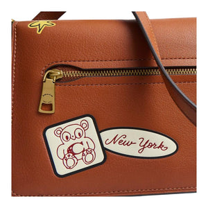 COACH x BRAIN DEAD Collaboration SOFT TABBY 26 Cute Buckle Closure Cowhide Leather Crossbody Shoulder Bag Medium Women's Amber Brown