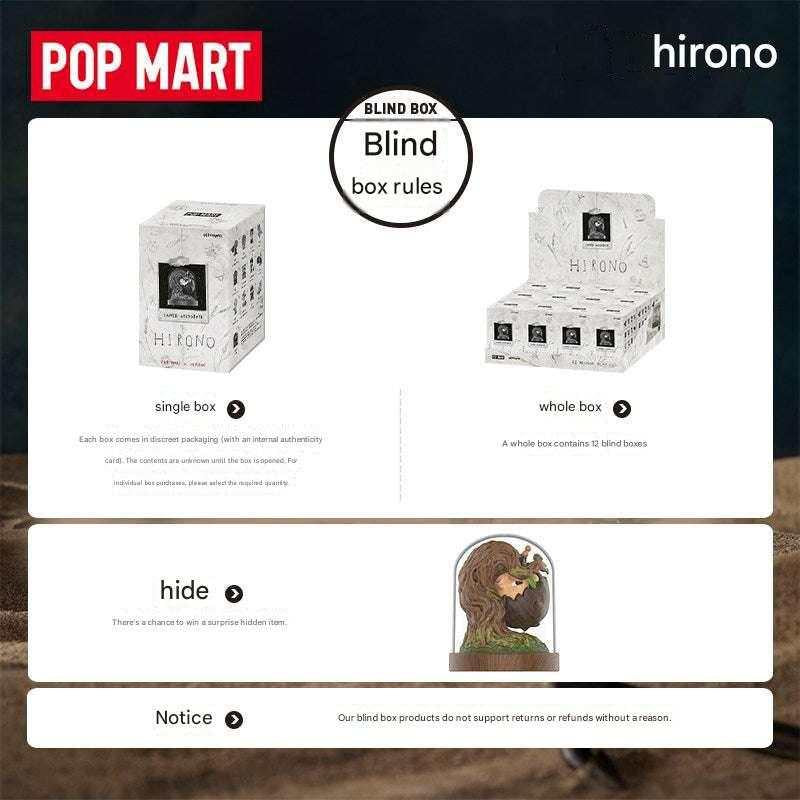 مجسم Pop Mart Hirono Tamed Wildgrass Blind Box عشوائي.