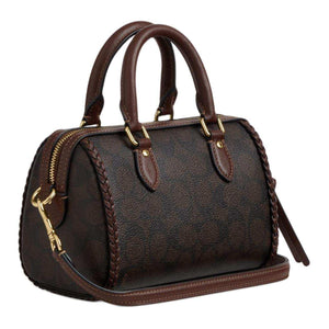 COACH Rowan 18  Tote Mini Maple Brown.