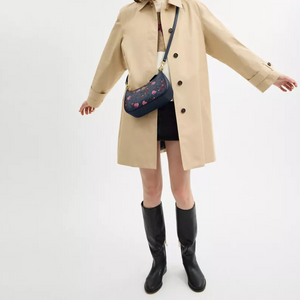 Coach Teri Shoulder Bag with Cherry Print (Blue) - حقيبة كوتش تيري كحلي بنقشة الكرز.