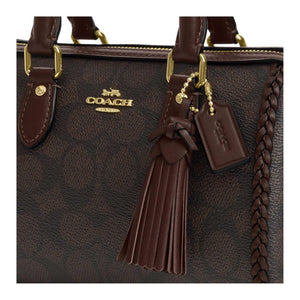 COACH Rowan 18  Tote Mini Maple Brown.