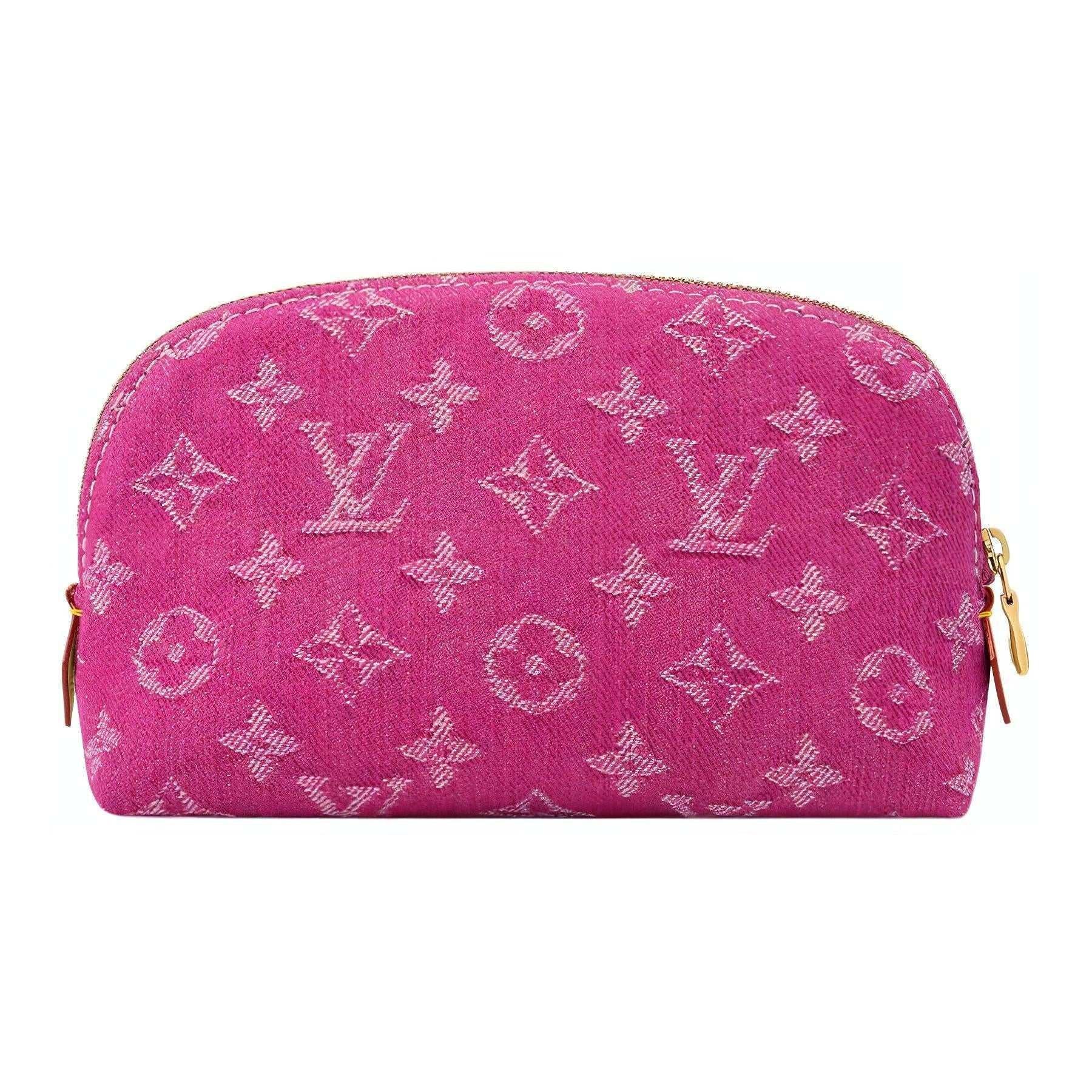 حقيبة مستحضرات تجميل لويس فيتون - إصدار محدود Monogram Denim Pink.