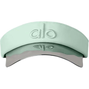 alo yoga brand letter design polyester sunshade hat for women, mint green