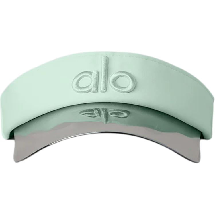 alo yoga brand letter design polyester sunshade hat for women, mint green