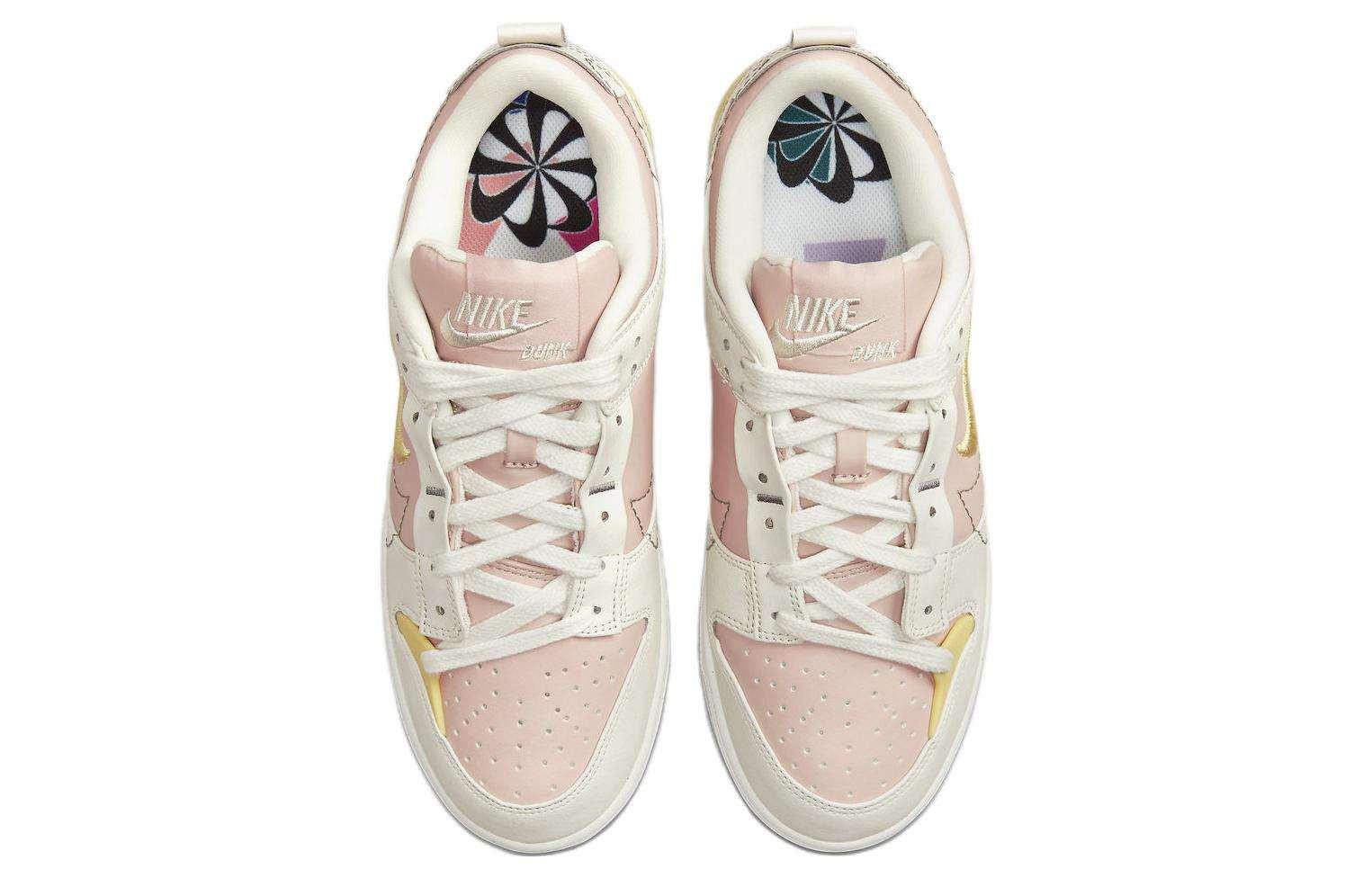 حذاء Nike Dunk Low Disrupt 2 وردي وأصفر.