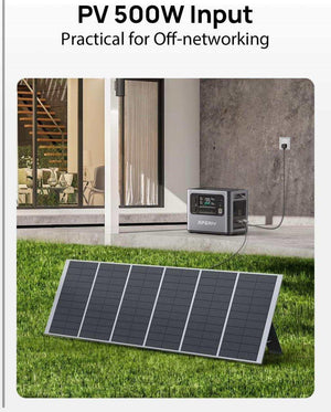محطة الطاقة المحمولة AF-P210 بقوة 2400W مع لوح شمسي 400W من AFERIY.