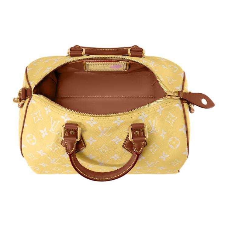 حقيبة Louis Vuitton Speedy 30 باللون الأصفر المميز.