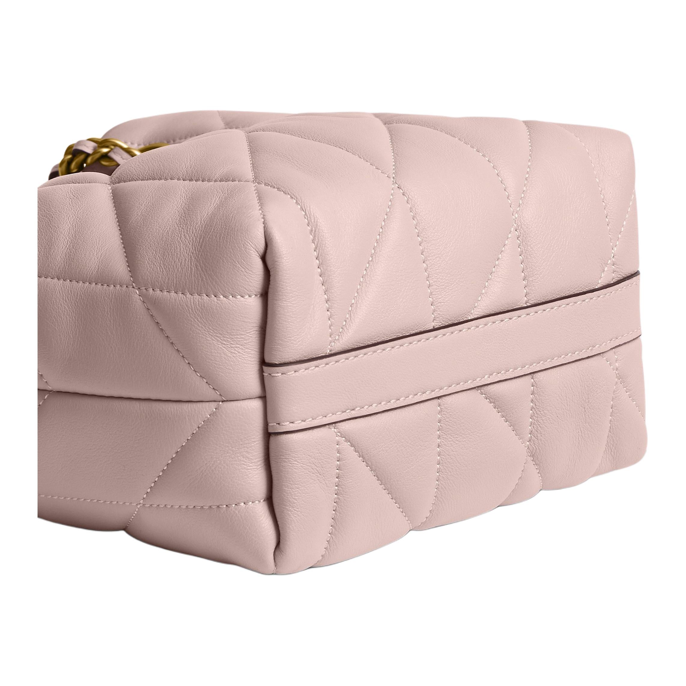 COACH Jade Qixi Festival Gift 15 Drawstring and Magnetic Closure Sheepskin Small Lucky Bag Crossbody Bag Mini Women's Pink