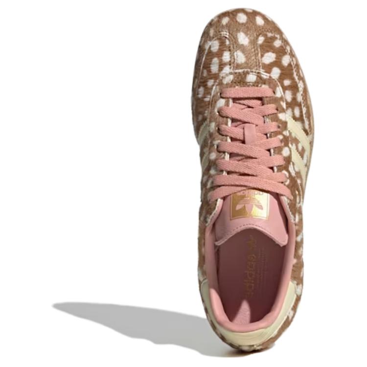 adidas originals SAMBA OG comfortable fit German training shoes for women, brown-white