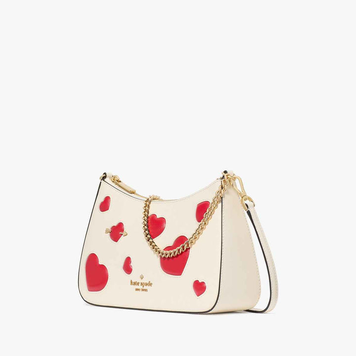 Kate Spade | حقيبة كتف كيت سبيد بنقشة القلوب  تصميم أنيق ومميز ️