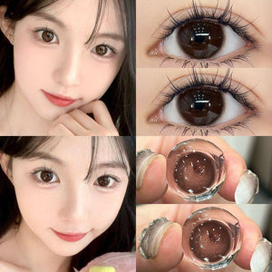 عدسات لاصقة تجميلية ملونة بتصميم طبيعي مريح 14.5mm - رفعة