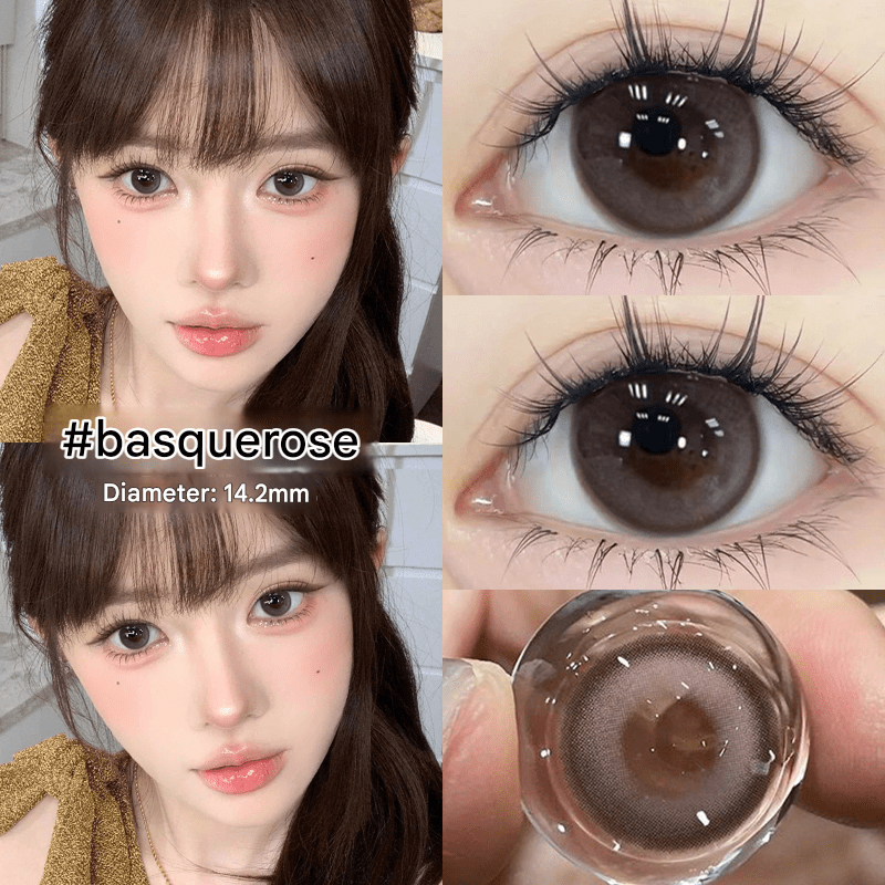 عدسات لاصقة تجميلية ملونة بتصميم طبيعي مريح 14.5mm - رفعة