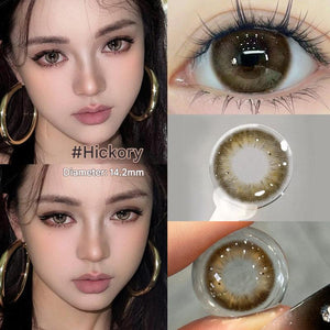 عدسات لاصقة تجميلية ملونة بتصميم طبيعي مريح 14.5mm - رفعة