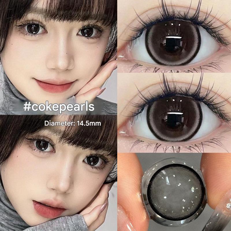 عدسات لاصقة تجميلية ملونة بتصميم طبيعي مريح 14.5mm - رفعة