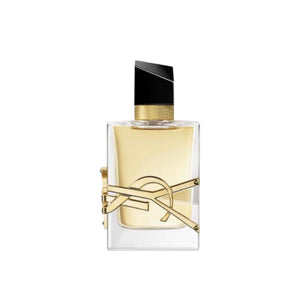 زجاجة العطر بسائل ذهبي وغطاء أسود