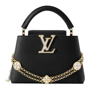 LOUIS VUITTON Capucines Gold Black.