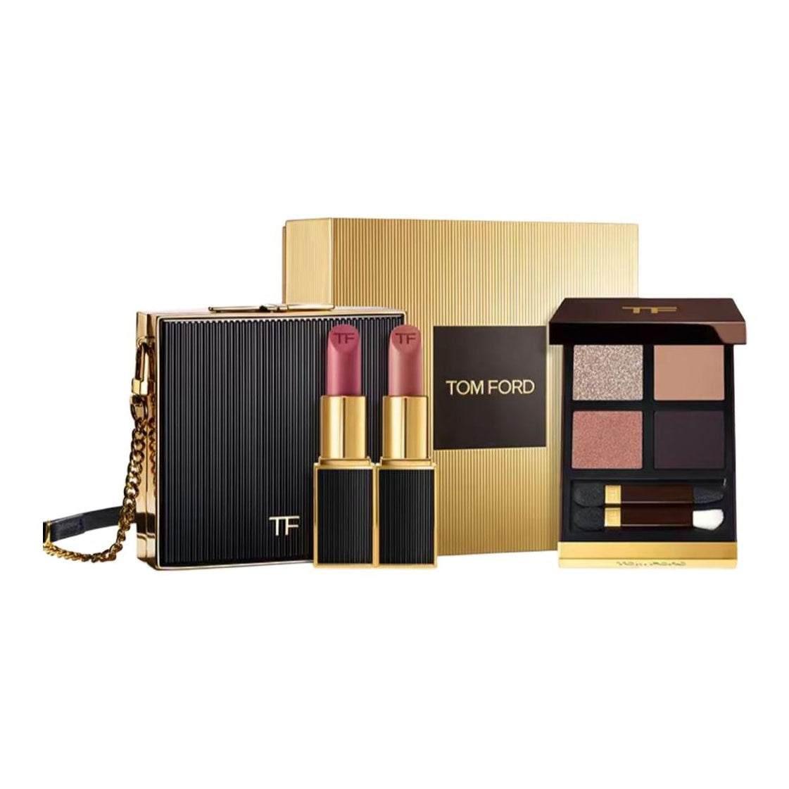 طقم مكياج Tom Ford Qixi Limited: أحمر شفاه، آيشادو وحقيبة يد.