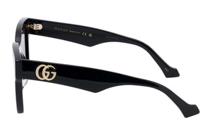 نظارات Gucci شمسية Square سوداء بإطار كلاسيكي فاخر.