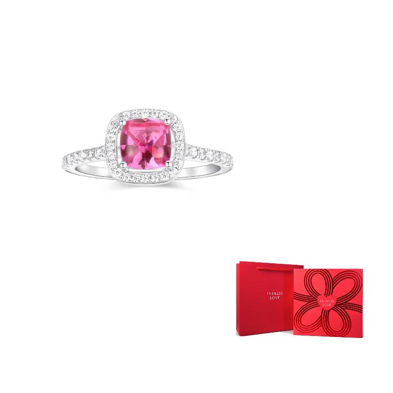 APM Monaco Zircon 925 Silver Ring Carmine.